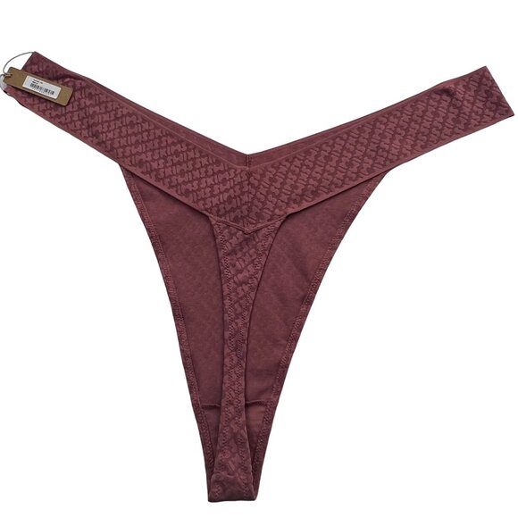 SKIMS Logo Mesh Thong Lot of 2 Bone Berry Womens 4X‎ - Picture 4 of 12